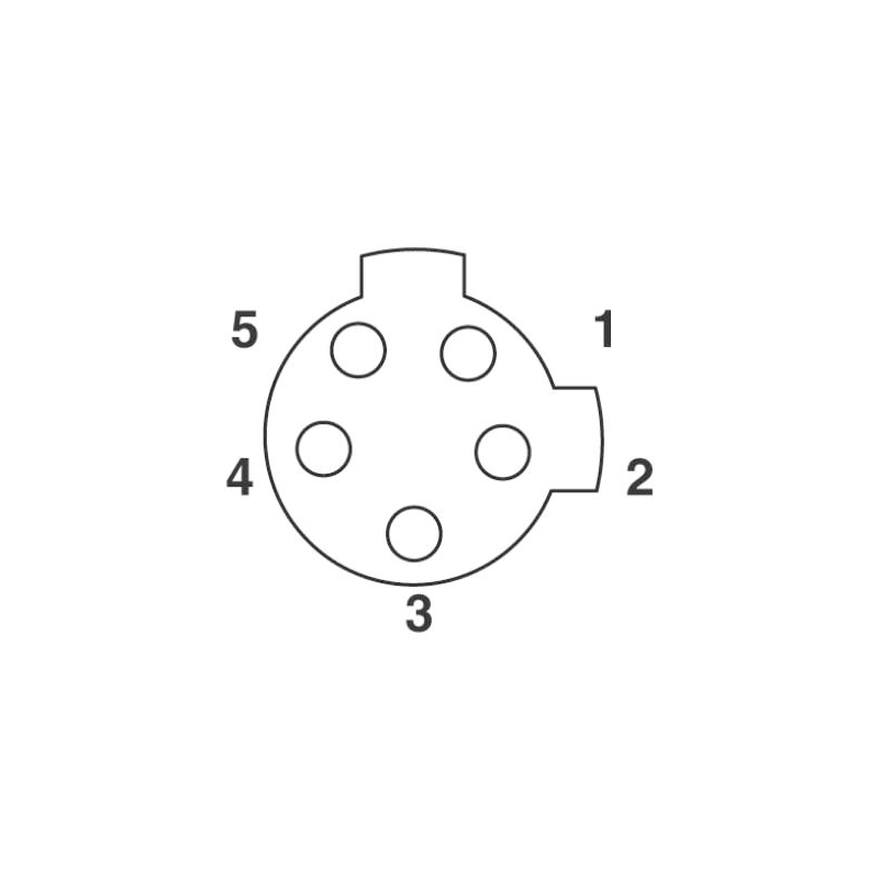 M12 5pins C code male to female right angle molded cable,unshielded,PVC,-40°C~+105°C,22AWG 0.34mm²,brass with nickel plated screw