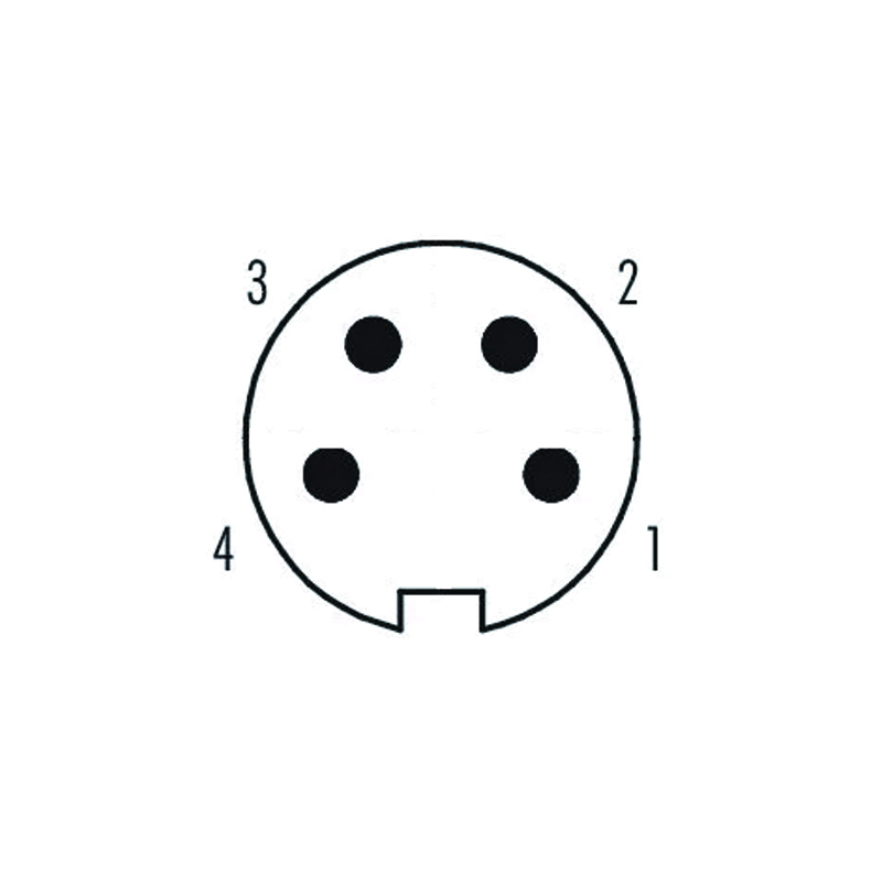 M16 4pins A code male to ferrules cable