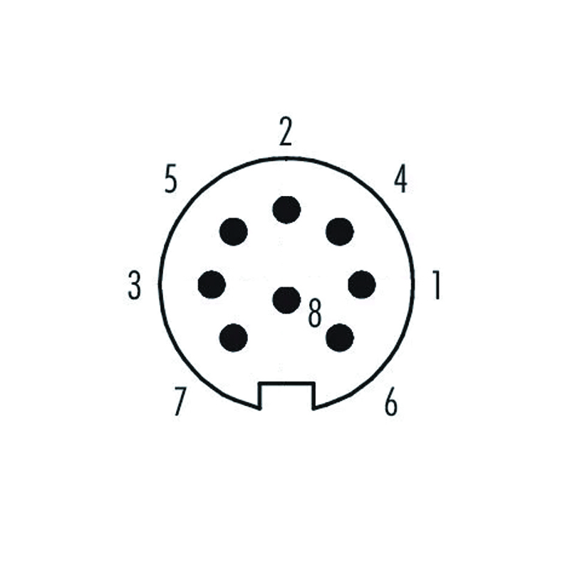 M16 8pins A code male to ferrules cable